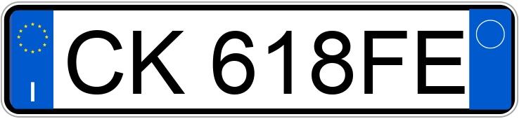 Numer rejestracyjny CK618FE posiada FIAT Panda 2a serie