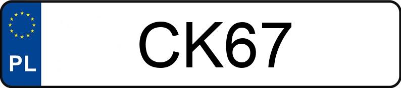 Numer rejestracyjny CK 67 posiada DODGE CHALLENGER - CK67 Numer rejestracyjny CK 67 posiada DODGE CHALLENGER - CK67