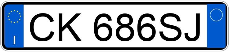 Numer rejestracyjny CK686SJ posiada MITSUBISHI Lancer EVO