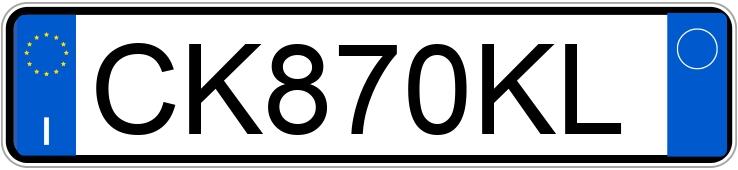 Numer rejestracyjny CK870KL posiada MINI Mini 2a serie