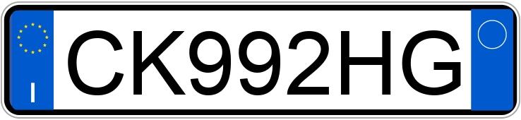 Numer rejestracyjny CK992HG posiada FIAT Panda 2a serie