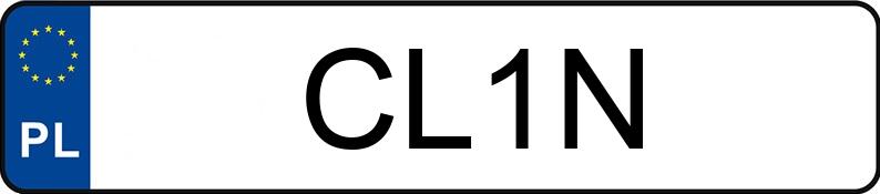 Numer rejestracyjny CL 1N posiada   - CL1N
