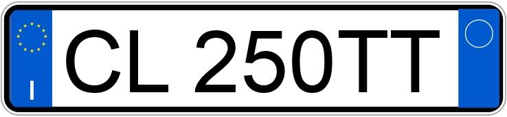 Numer rejestracyjny CL250TT posiada MINI Mini 2a serie