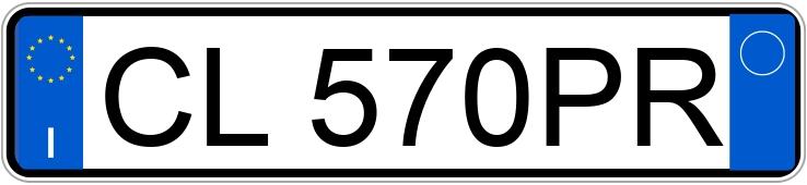 Numer rejestracyjny CL570PR posiada PEUGEOT 206