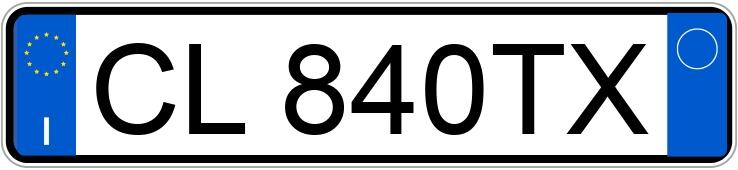 Numer rejestracyjny CL840TX posiada FIAT Punto 3a serie Numer rejestracyjny CL840TX posiada FIAT Punto 3a serie