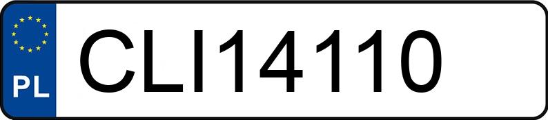 Numer rejestracyjny CLI 14110 posiada PEUGEOT/BMB BOXER/BMB - CLI14110 Numer rejestracyjny CLI 14110 posiada PEUGEOT/BMB BOXER/BMB - CLI14110