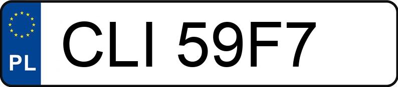 Numer rejestracyjny CLI 59F7 posiada INTER CARS NW - CLI59F7