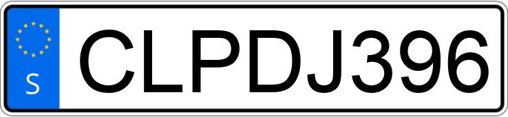 Numer rejestracyjny CLPDJ396 posiada  