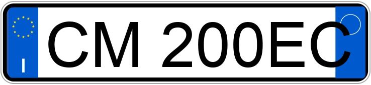 Numer rejestracyjny CM200EC posiada AUDI A3 2a serie