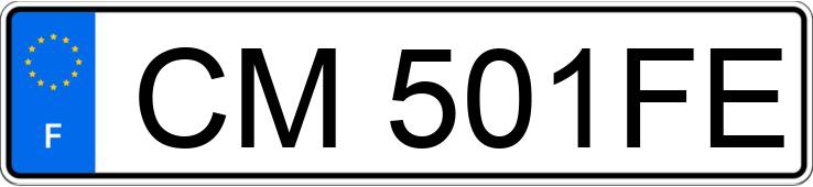 Numer rejestracyjny CM501FE posiada PEUGEOT 106