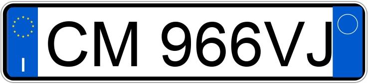 Numer rejestracyjny CM966VJ posiada FIAT Panda 2a serie