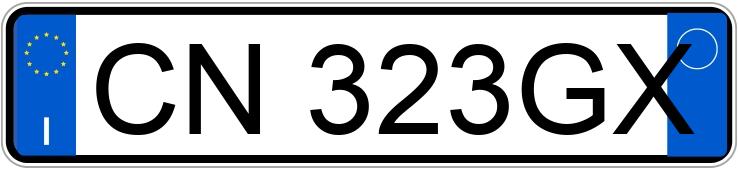 Numer rejestracyjny CN323GX posiada SMART roadster