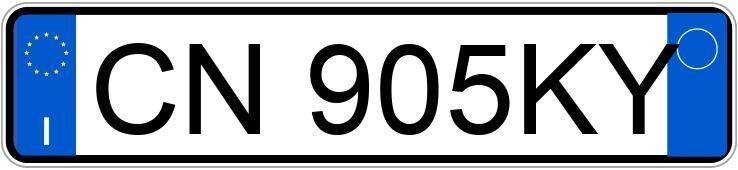 Numer rejestracyjny CN905KY posiada FIAT Panda 2a serie