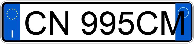 Numer rejestracyjny CN995CM posiada PEUGEOT 206