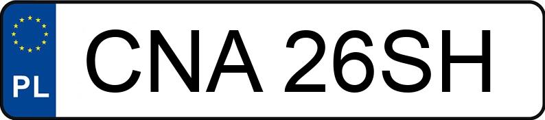 Numer rejestracyjny CNA 26SH posiada VOLKSWAGEN TRANSPORTER 2.4D - CNA26SH