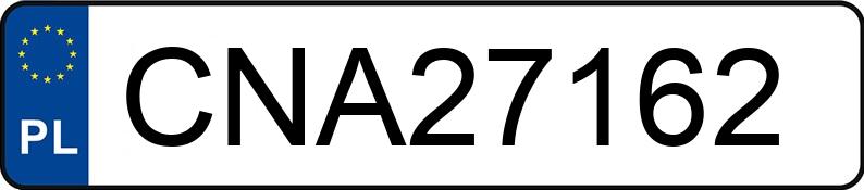 Numer rejestracyjny CNA 27162 posiada PEUGEOT BOXER - CNA27162