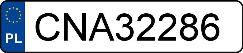 Numer rejestracyjny CNA 32286 posiada FSO-WARSZAWA POLONEZ - CNA32286
