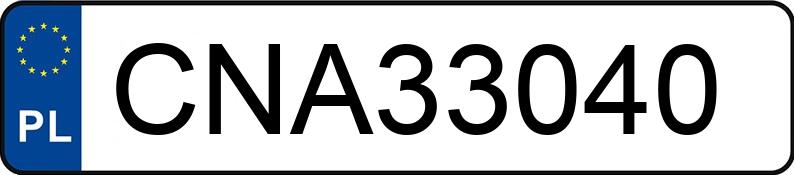 Numer rejestracyjny CNA 33040 posiada OPEL VECTRA-C SIGNUM - CNA33040