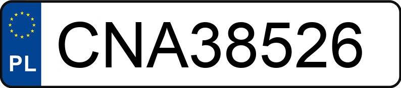 Numer rejestracyjny CNA 38526 posiada VOLKSWAGEN PASSAT - CNA38526