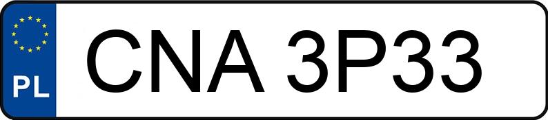Numer rejestracyjny CNA 3P33 posiada VOLKSWAGEN GOLF - CNA3P33