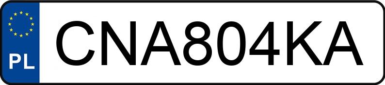 Numer rejestracyjny CNA 804KA posiada BRENDERUP 18P - CNA804KA