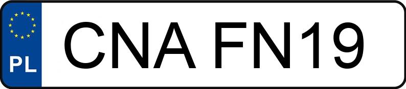 Numer rejestracyjny CNA FN19 posiada NISSAN SUNNY 1.6 KAT - CNAFN19