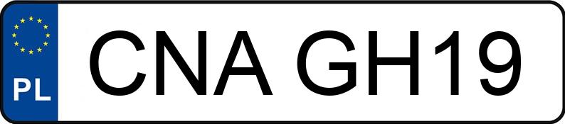 Numer rejestracyjny CNA GH19 posiada CITROEN XSARA PICASSO - CNAGH19