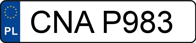 Numer rejestracyjny CNA P983 posiada SEAT Ibiza 1.6 Kat. MR`96 6K SXE / Safety - CNAP983