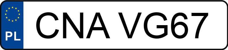 Numer rejestracyjny CNA VG67 posiada VOLKSWAGEN PASSAT - CNAVG67