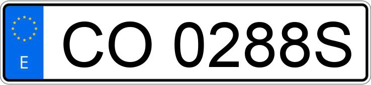 Numer rejestracyjny CO0288S posiada PEUGEOT 205 Numer rejestracyjny CO0288S posiada PEUGEOT 205