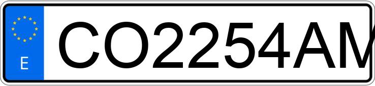 Numer rejestracyjny CO2254AM posiada SEAT MARBELLA