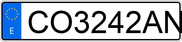 Numer rejestracyjny CO3242AN posiada MITSUBISHI CARISMA