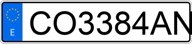 Numer rejestracyjny CO3384AN posiada OPEL VECTRA