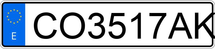 Numer rejestracyjny CO3517AK posiada NISSAN L