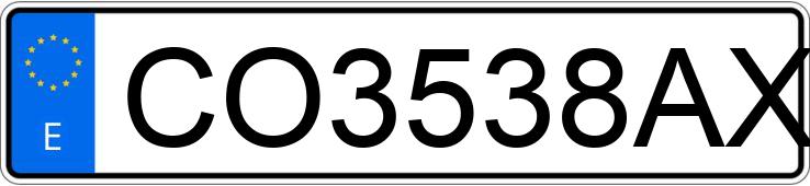 Numer rejestracyjny CO3538AX posiada VOLKSWAGEN NEW BEETLE