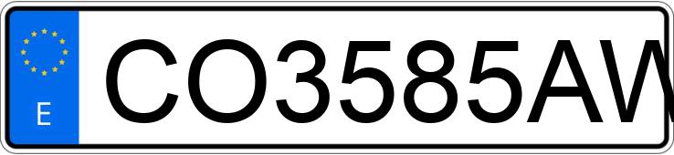 Numer rejestracyjny CO3585AW posiada MERCEDES SPRINTER Numer rejestracyjny CO3585AW posiada MERCEDES SPRINTER