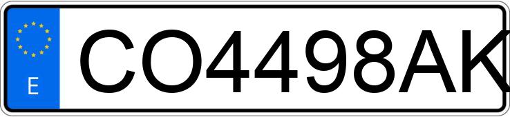 Numer rejestracyjny CO4498AK posiada RENAULT 19