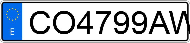 Numer rejestracyjny CO4799AW posiada VOLKSWAGEN BORA Numer rejestracyjny CO4799AW posiada VOLKSWAGEN BORA