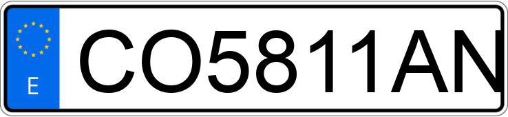 Numer rejestracyjny CO5811AN posiada TOYOTA CARINA E