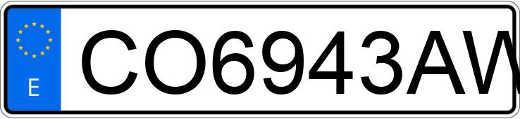 Numer rejestracyjny CO6943AW posiada SUZUKI VITARA