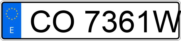 Numer rejestracyjny CO7361W posiada VOLKSWAGEN GOLF