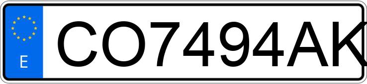 Numer rejestracyjny CO7494AK posiada SEAT CORDOBA