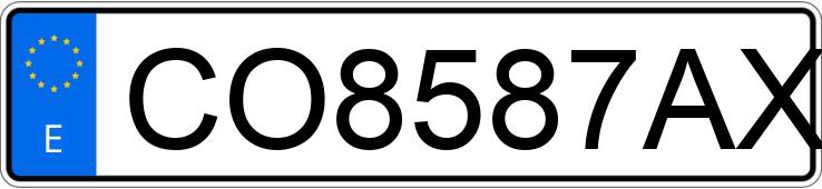 Numer rejestracyjny CO8587AX posiada VOLKSWAGEN POLO