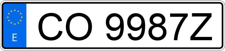 Numer rejestracyjny CO9987Z posiada PEUGEOT 505