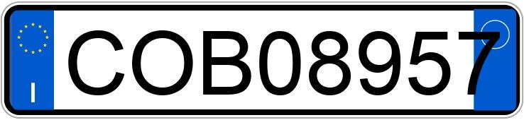 Numer rejestracyjny COB08957 posiada AUTOBIANCHI Y10