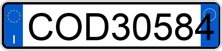 Numer rejestracyjny COD30584 posiada FIAT Panda 1a serie Numer rejestracyjny COD30584 posiada FIAT Panda 1a serie