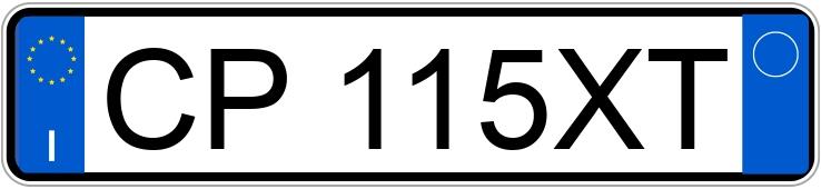 Numer rejestracyjny CP115XT posiada HONDA Civic 7a serie