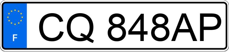 Le numéro d’enregistrement CQ848AP a RENAULT KANGOO Le numéro d’enregistrement CQ848AP a RENAULT KANGOO