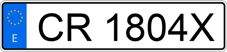 Numer rejestracyjny CR1804X posiada CITROEN BERLINGO