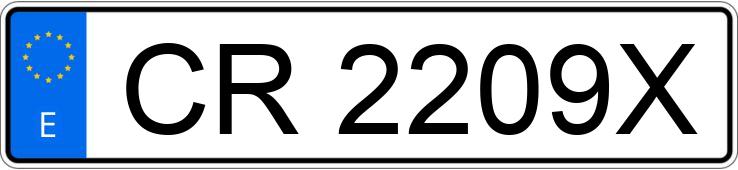 Numer rejestracyjny CR2209X posiada VOLKSWAGEN GOLF